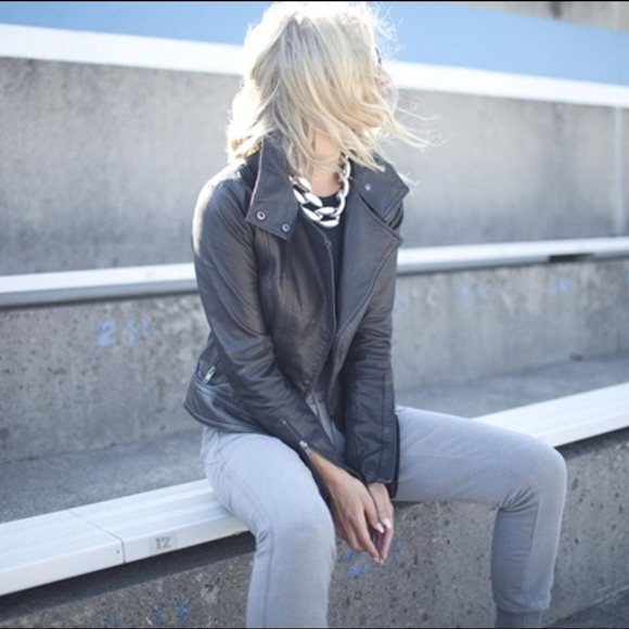 Aritzia Mackage Kenya Moto Leather Jacket, Authentic - Taupe - Picture 2 of 10